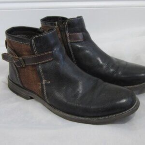 Bed Stu 13 Leather Buckle Boots Distressed